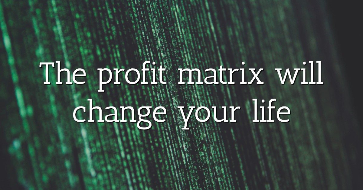 The profit matrix will change your life