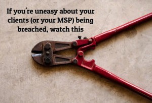 If you're uneasy about your clients (or your MSP) being breached, watch this
