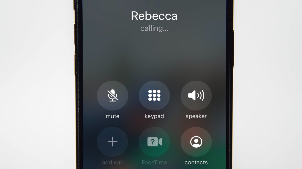 iPhone calling Rebecca